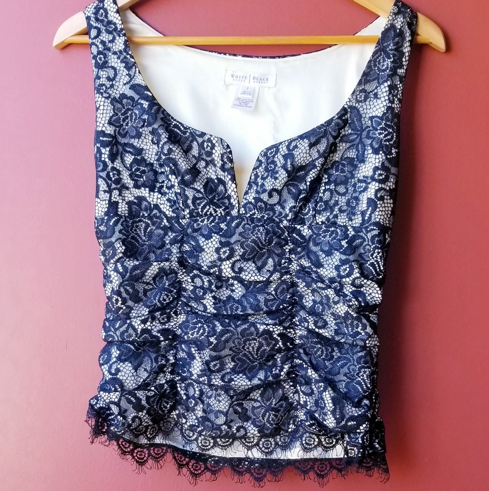 Beautiful WHBM Lace Corset Top